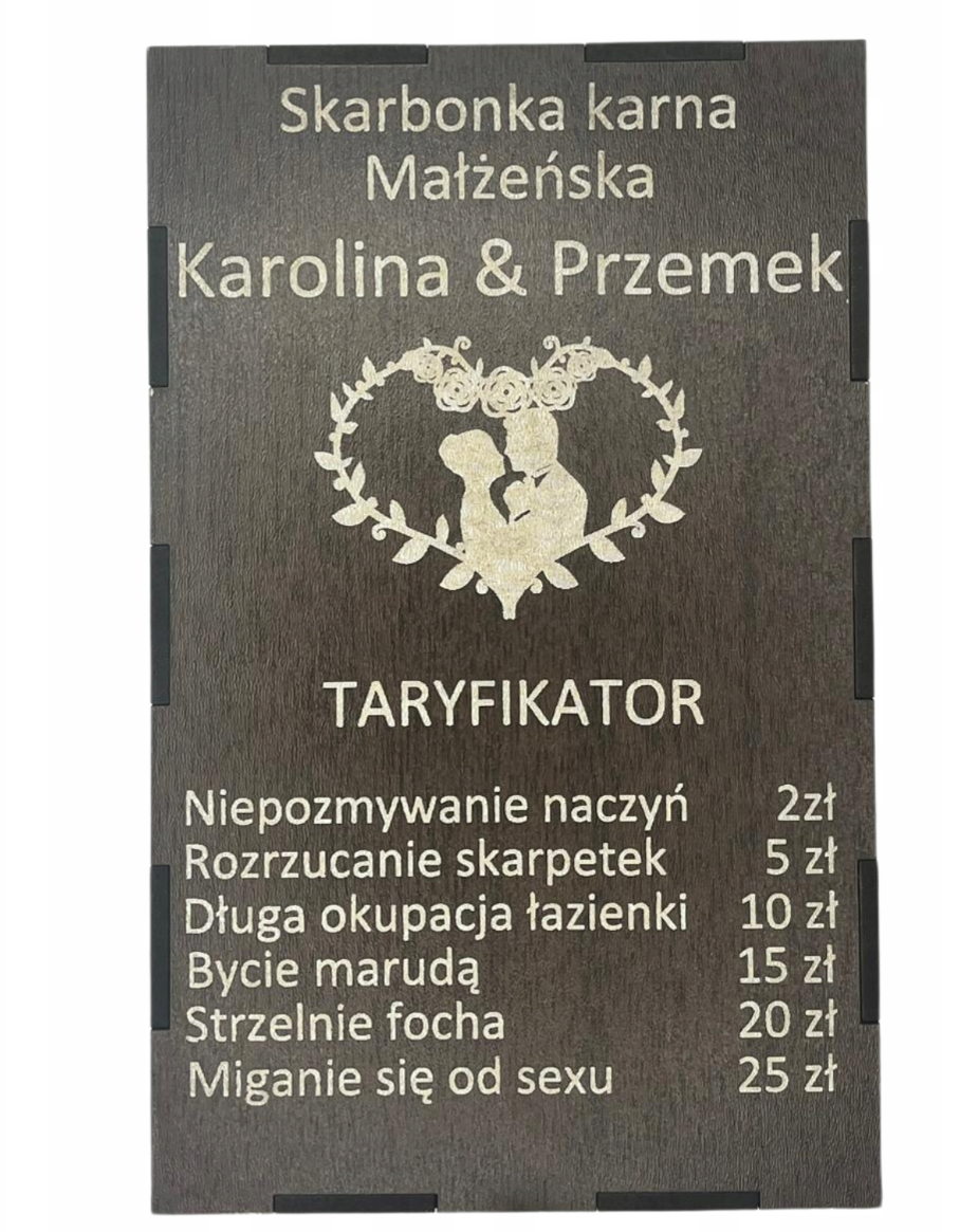 Karna skarbonka Małżeńska prezent - CraftJoy