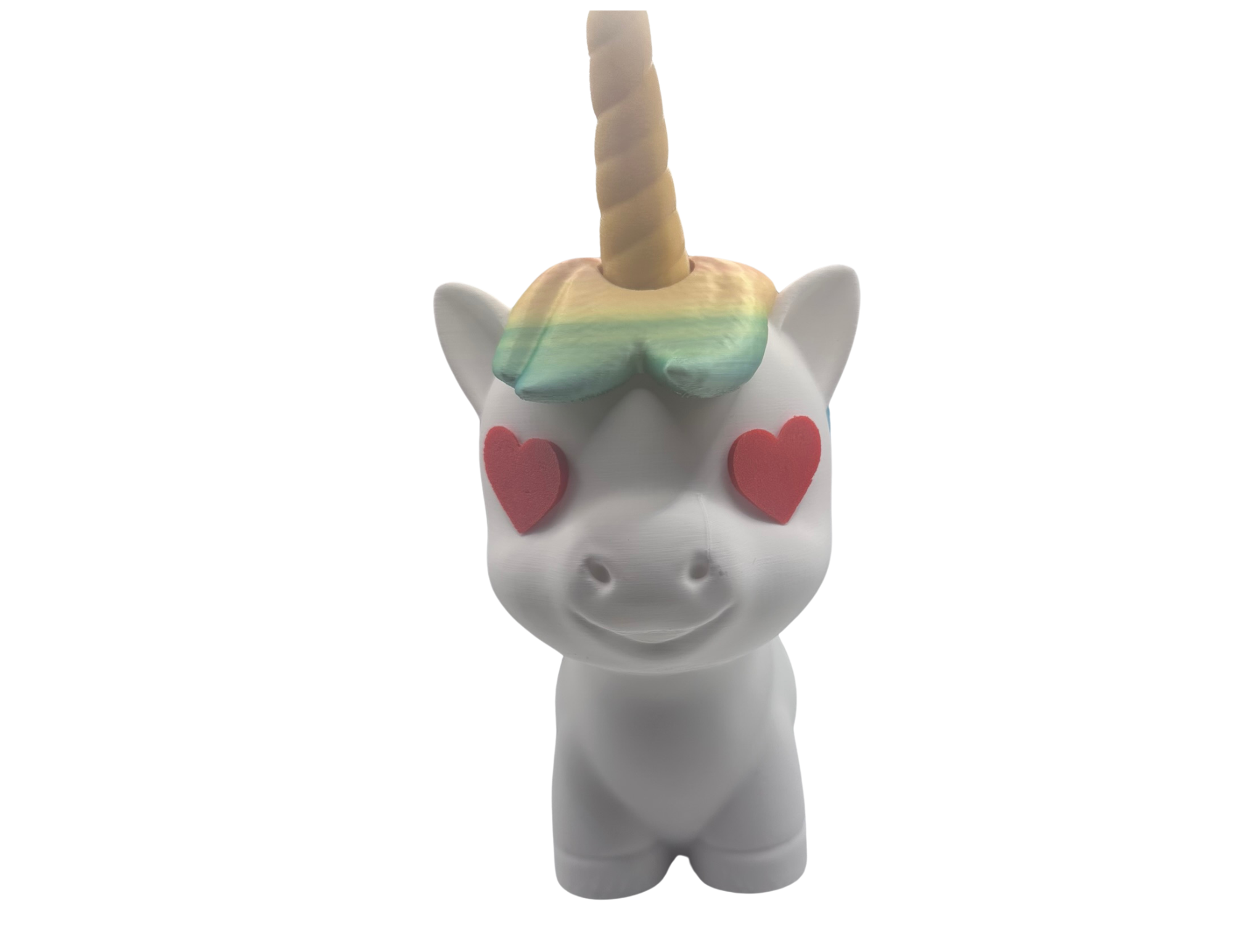 Skarbonka jednorożec o baśniowej liliowej grzywie zachód słońca po burzy pastelowa tęcza - zdjęcie 4