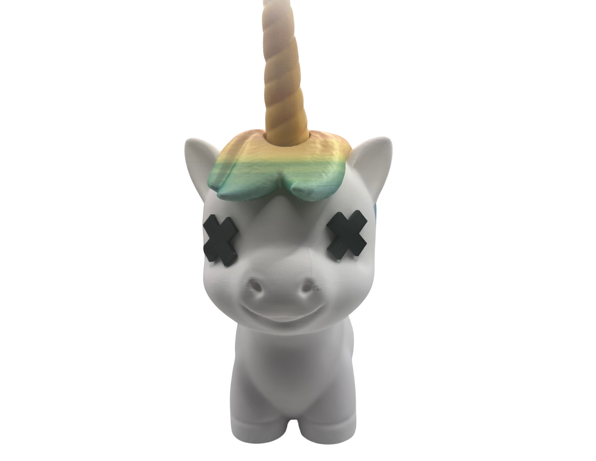 Skarbonka jednorożec o baśniowej liliowej grzywie zachód słońca po burzy pastelowa tęcza - zdjęcie 5