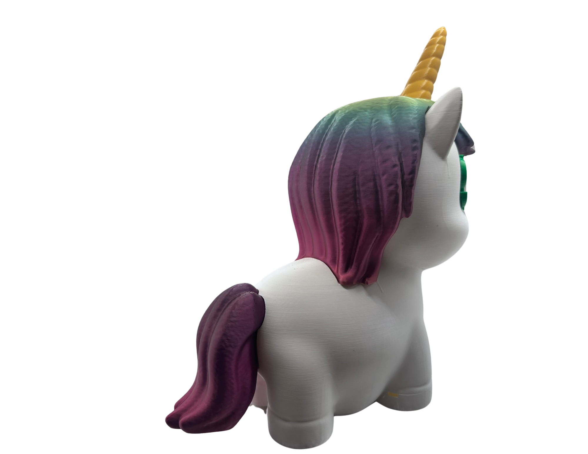 Jednorożec o grzywie i ogonie w kolorze kosmiczno fioletowej nocy skarbonka - zdjęcie 7