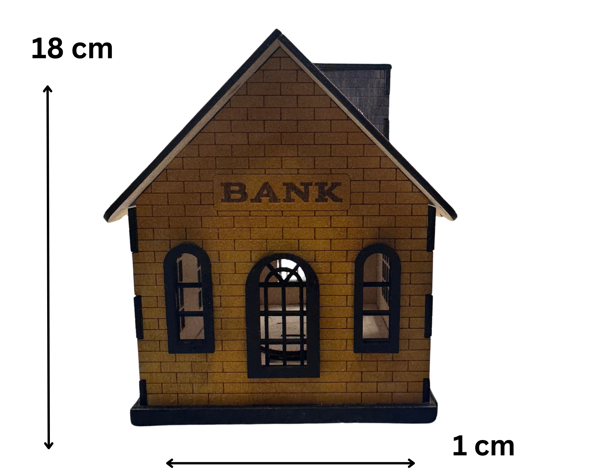 Skarbonka domek drewniany BANK piggy bank zdobiony  - zdjęcie 5