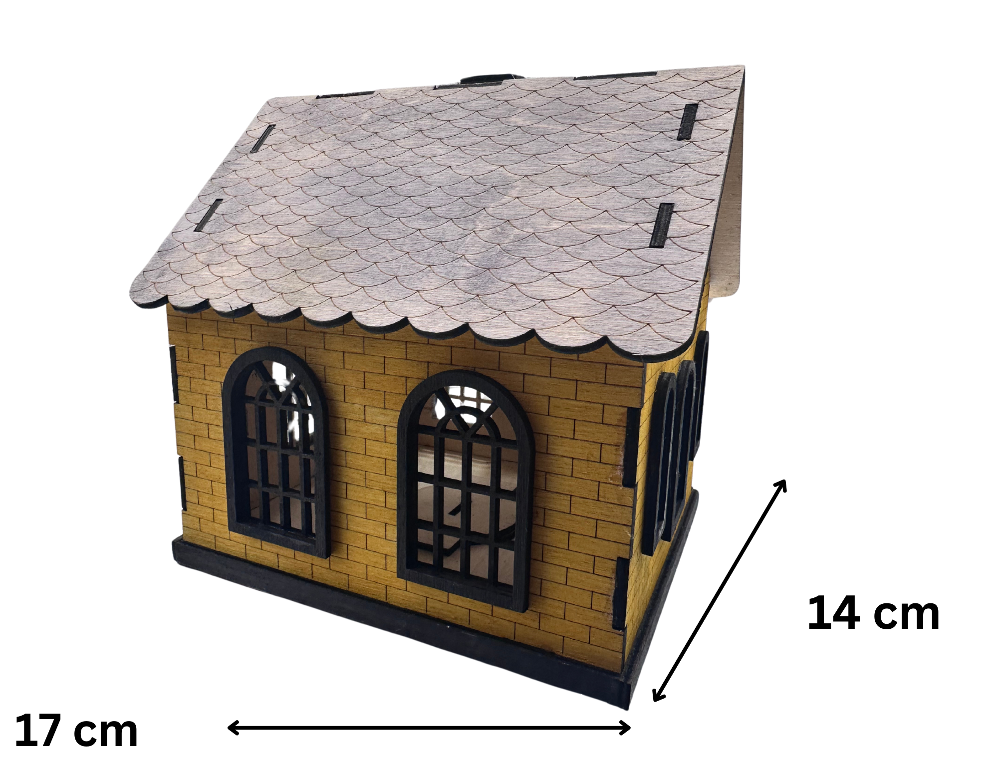 Skarbonka domek drewniany BANK piggy bank zdobiony  - zdjęcie 6