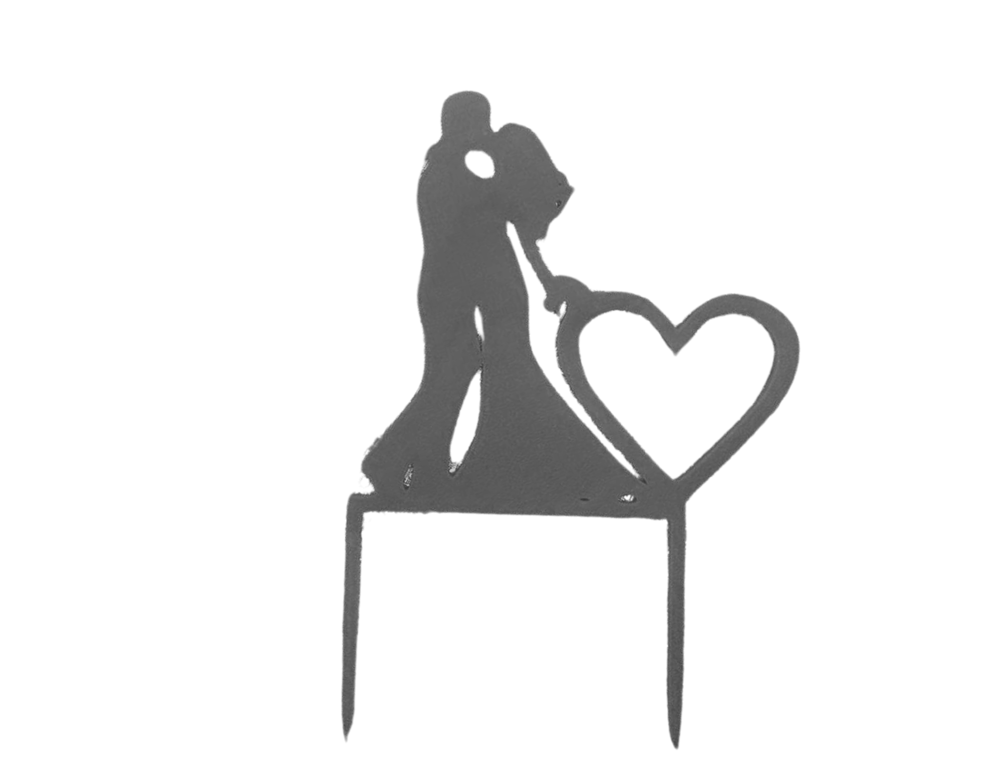 Ogromna Miłość Topper rocznica ślubu para ślub czarny - CraftJoy