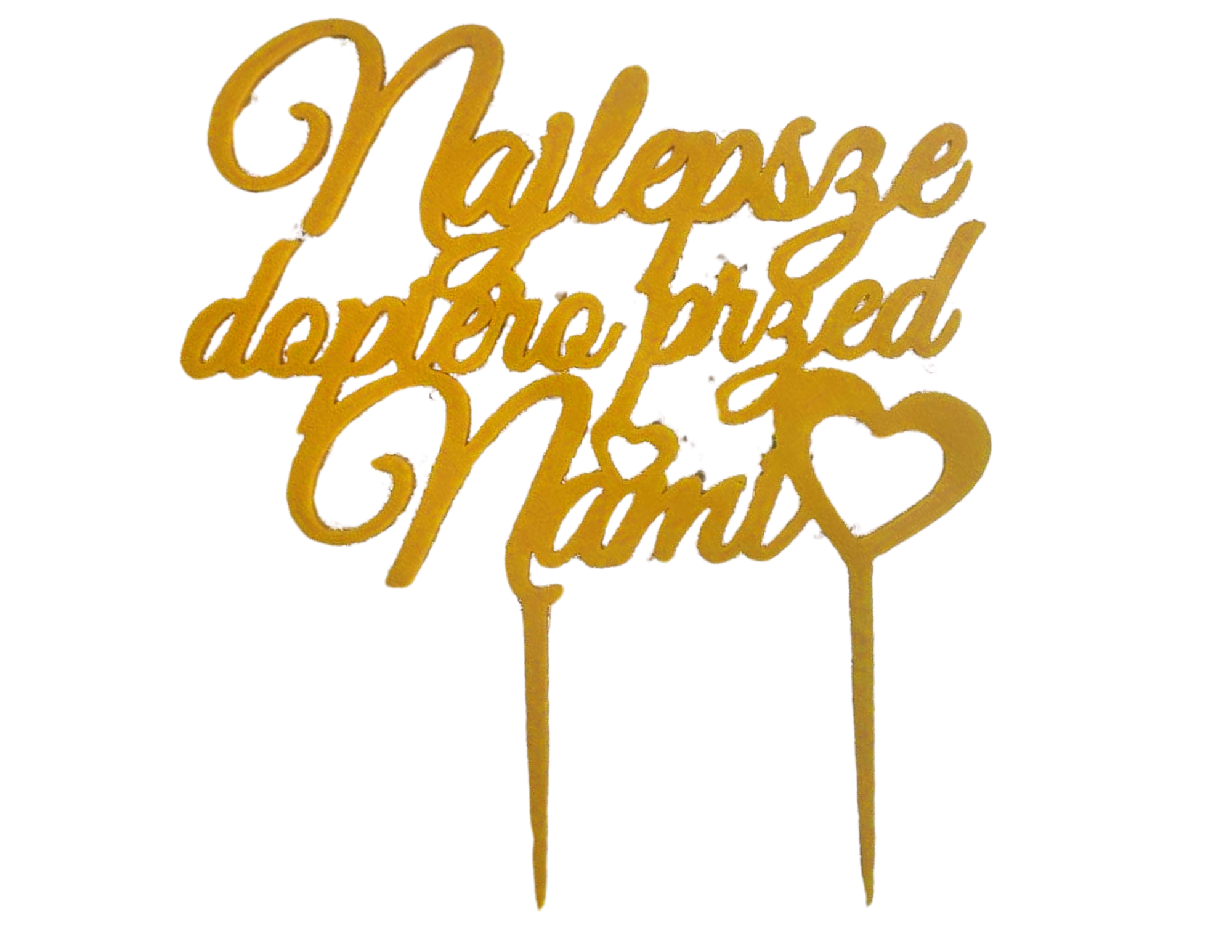 Topper ślubny „Najlepsze dopiero przed Nami” rocznica ślubu para ślub złoty  - CraftJoy
