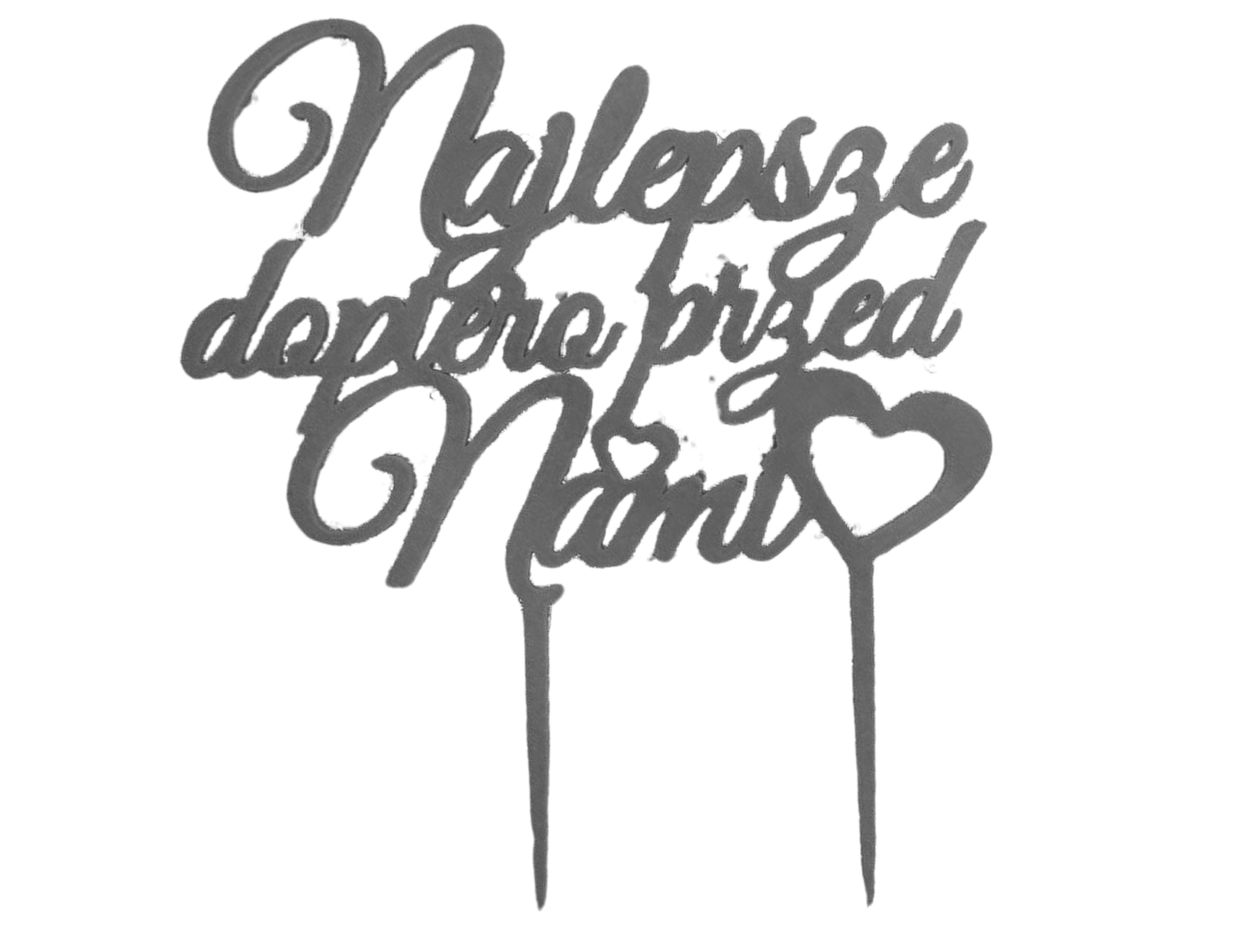 Topper ślubny „Najlepsze dopiero przed Nami” rocznica ślubu para ślub czarny - CraftJoy