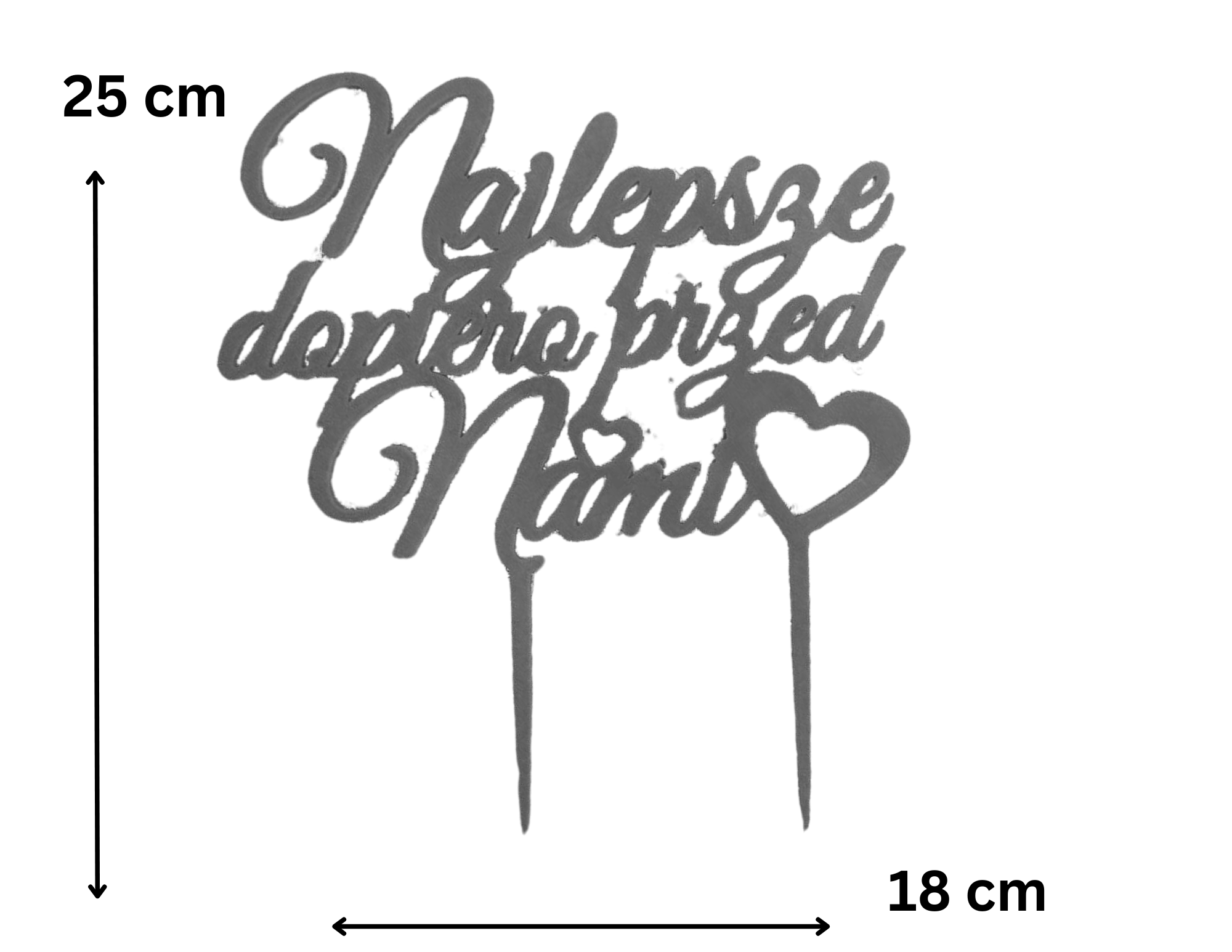 Topper ślubny „Najlepsze dopiero przed Nami” rocznica ślubu para ślub czarny - zdjęcie 2