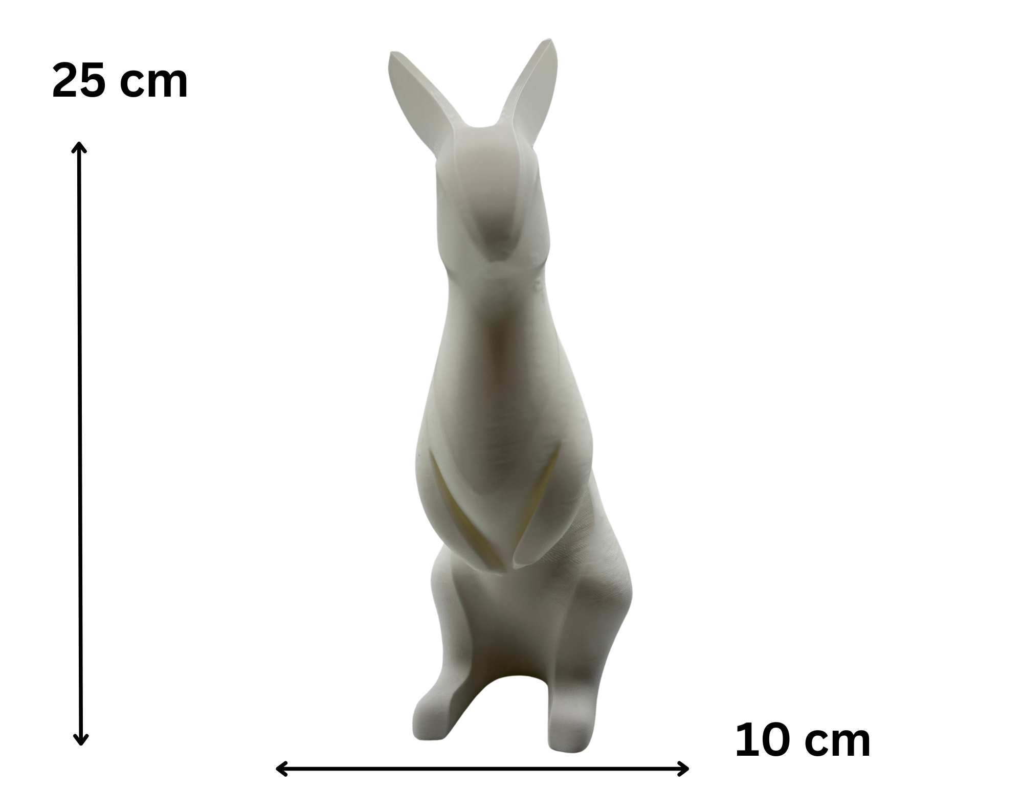 🐇 Wielkanocna ozdoba handmade | Figurka zająca z PLA 25 cm | Ekologiczna dekoracja na święta - zdjęcie 4