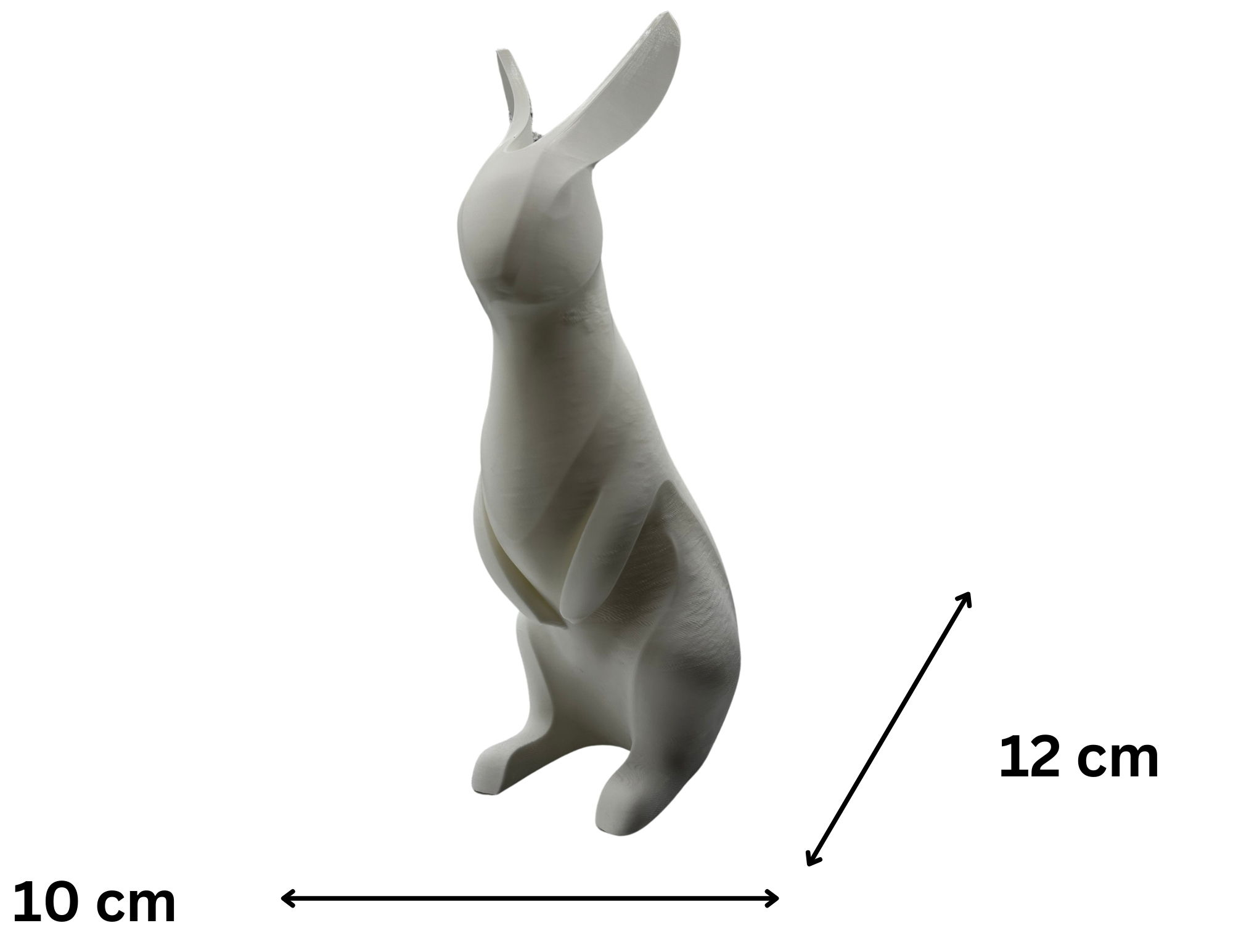 🐇 Wielkanocna ozdoba handmade | Figurka zająca z PLA 25 cm | Ekologiczna dekoracja na święta - zdjęcie 6