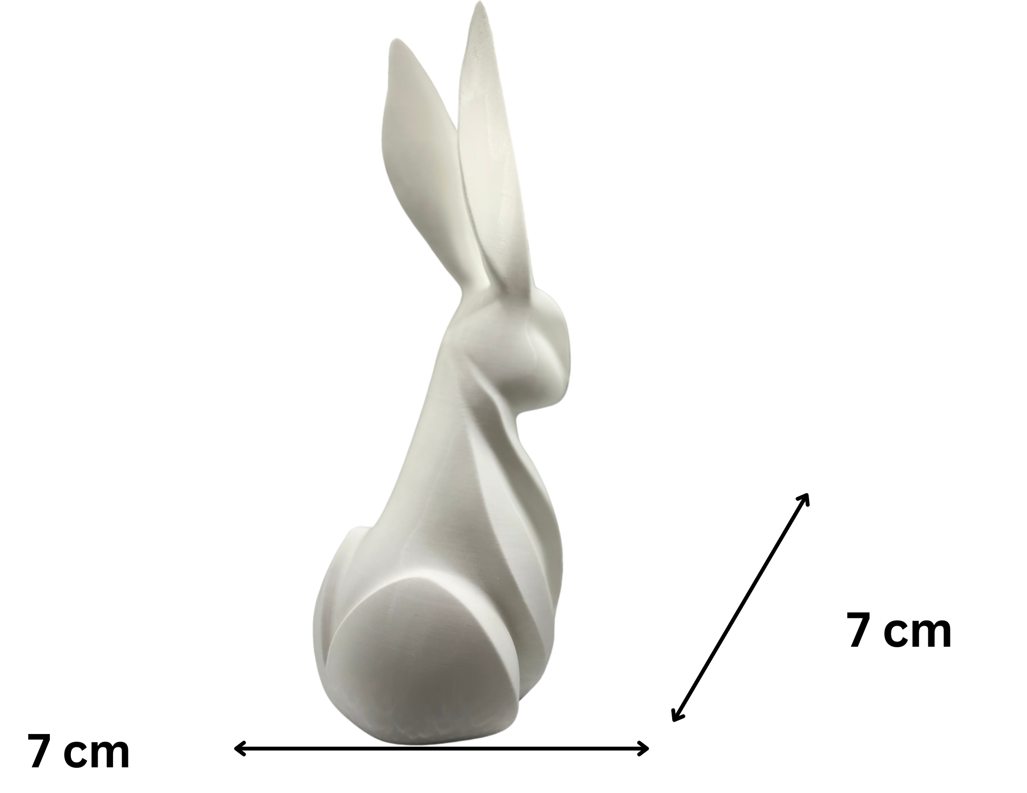 🐇 Zajączek wielkanocny designerski dekoracja 3D nowoczesny figurka prezent średni - zdjęcie 5