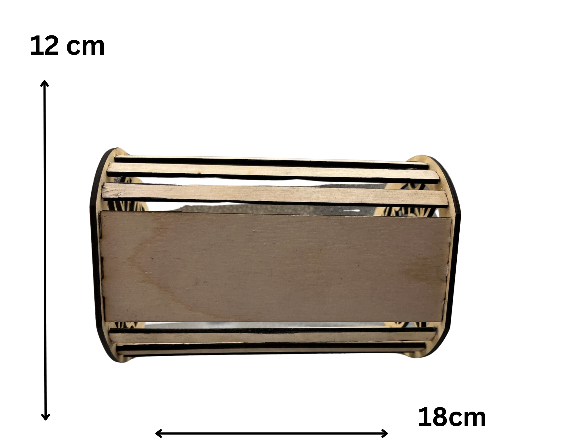 Drewniany mały koszyczek wielkanocny „Ażurowe jajko" – wzór kwiatowy | Dekoracja świąteczna - zdjęcie 3
