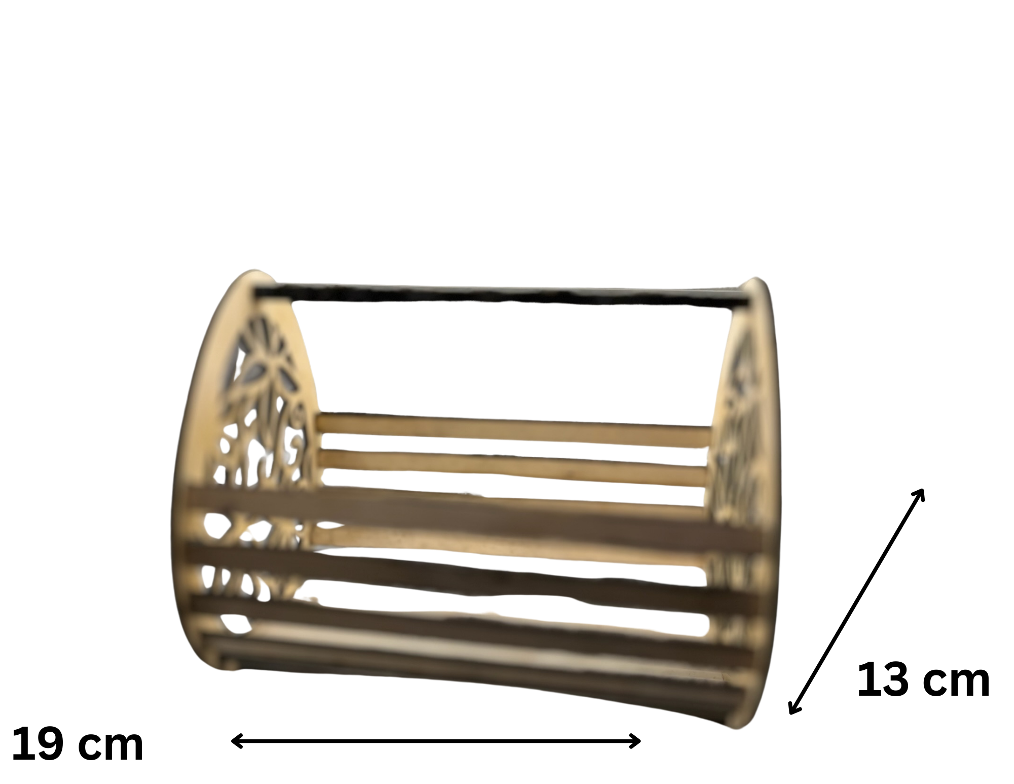Drewniany mały koszyczek wielkanocny „Ażurowe jajko" – wzór kwiatowy | Dekoracja świąteczna - zdjęcie 5