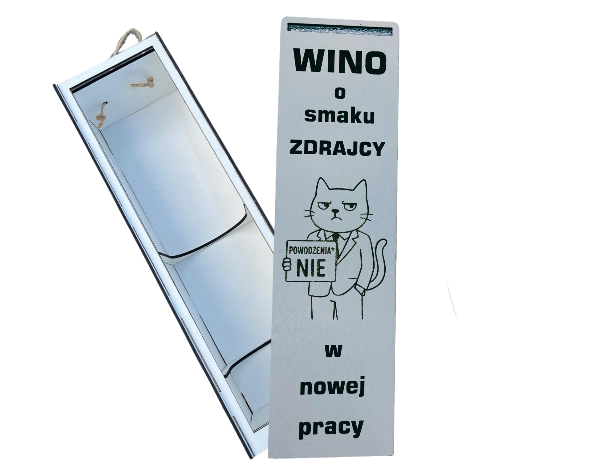 prezent na pożegnanie z pracy | Wino o smaku zdrajcy | unikalny humor biurowy Pudełko na wino z zabawnym napisem - CraftJoy