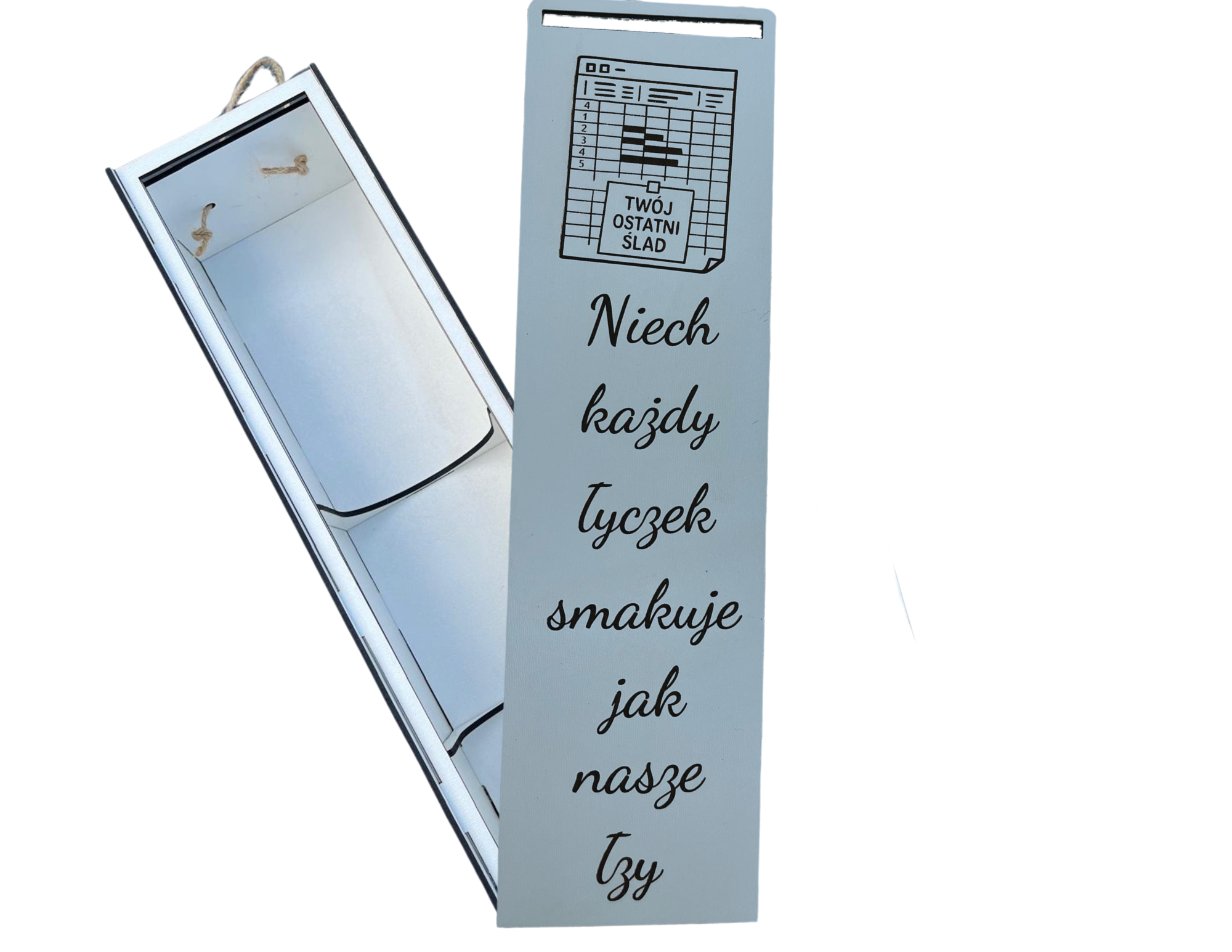 Pudełko z humorem prezentowe na wino pożegnalny hit z napisem Łyczki i łzy - CraftJoy