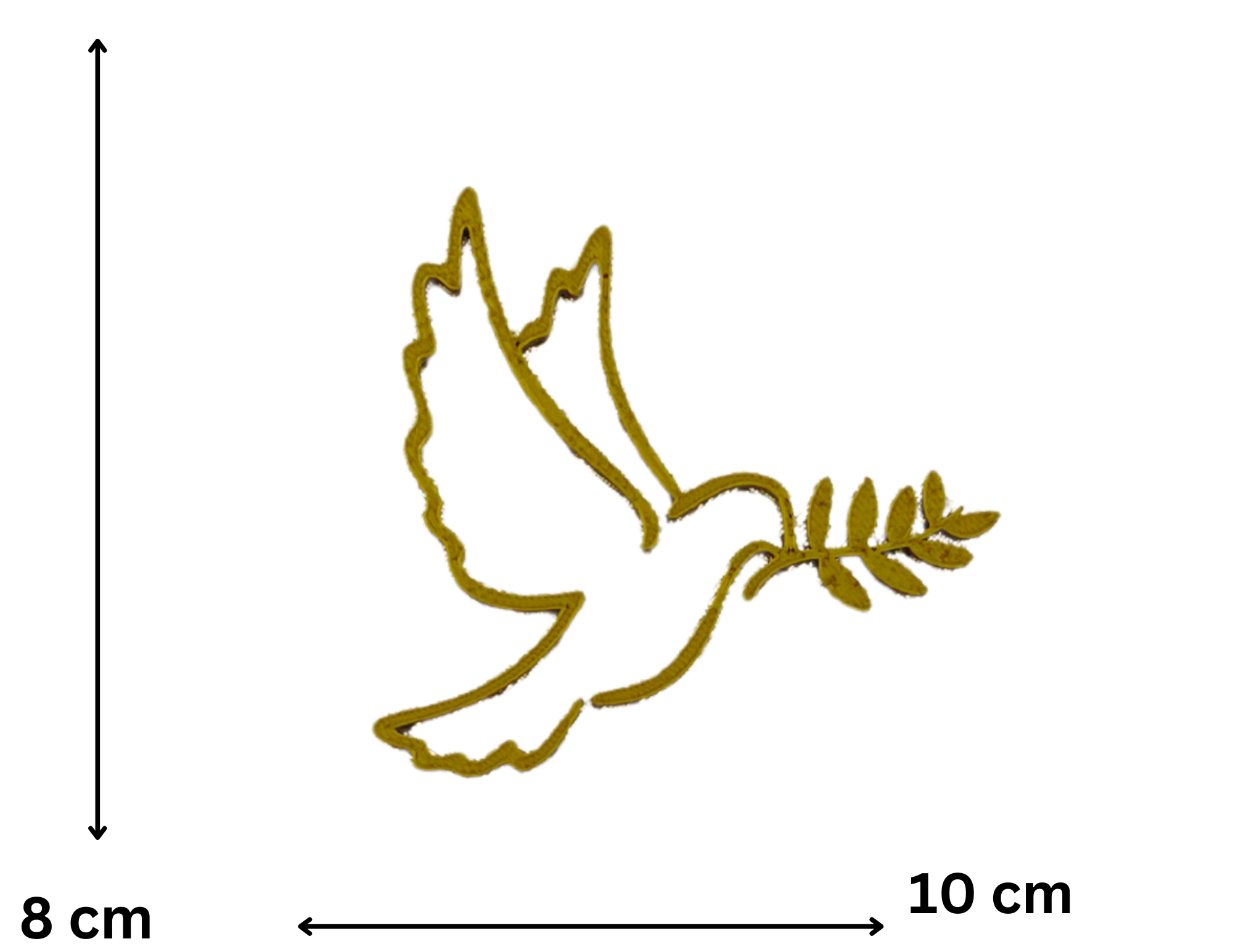 Topper boczny na Pierwszą Komunię Świętą Dekoracja tortu • Złoty, elegancki Duch Święty  - CraftJoy