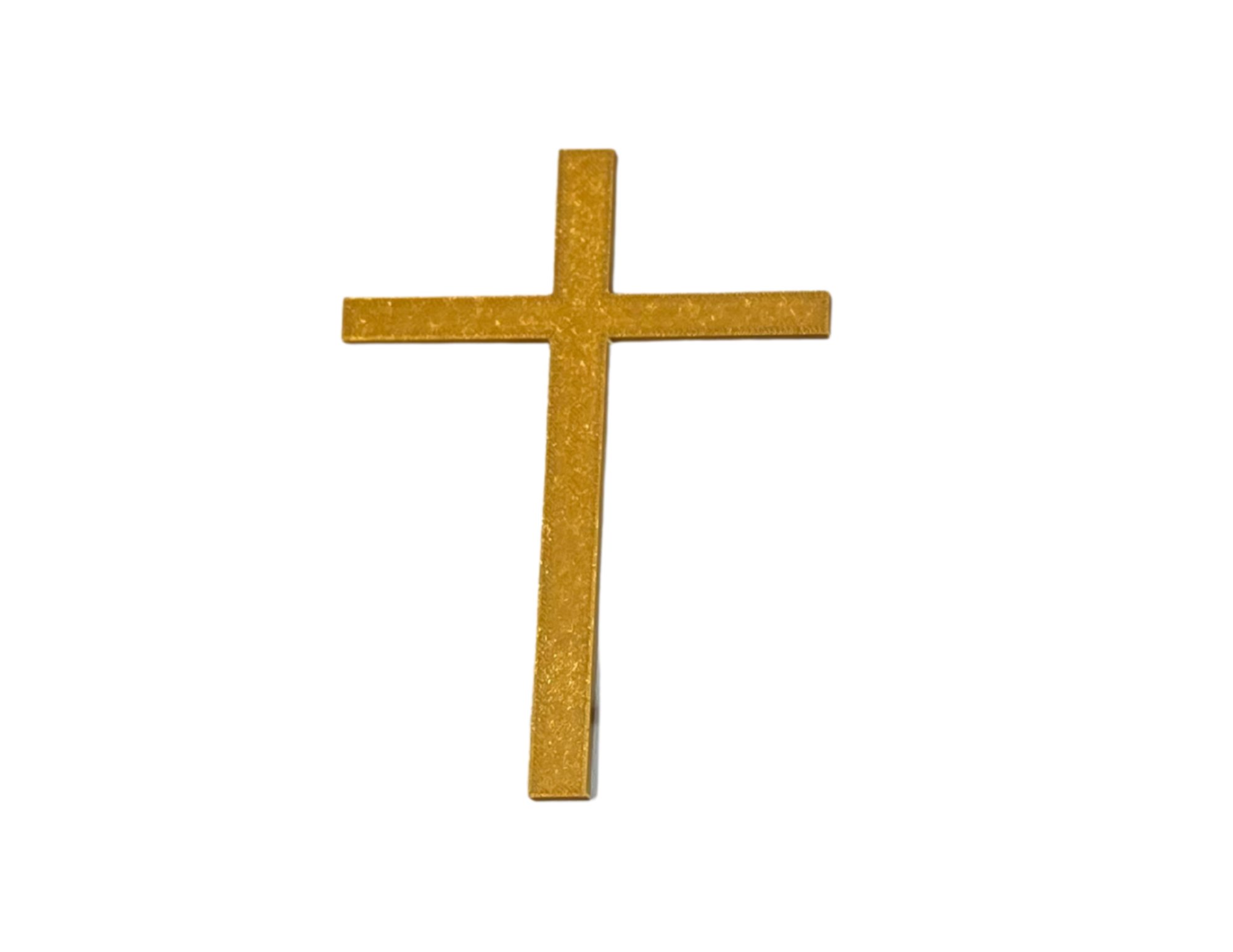 Topper boczny na Pierwszą Komunię Świętą Dekoracja tortu • Złoty, elegancki krzyż - CraftJoy