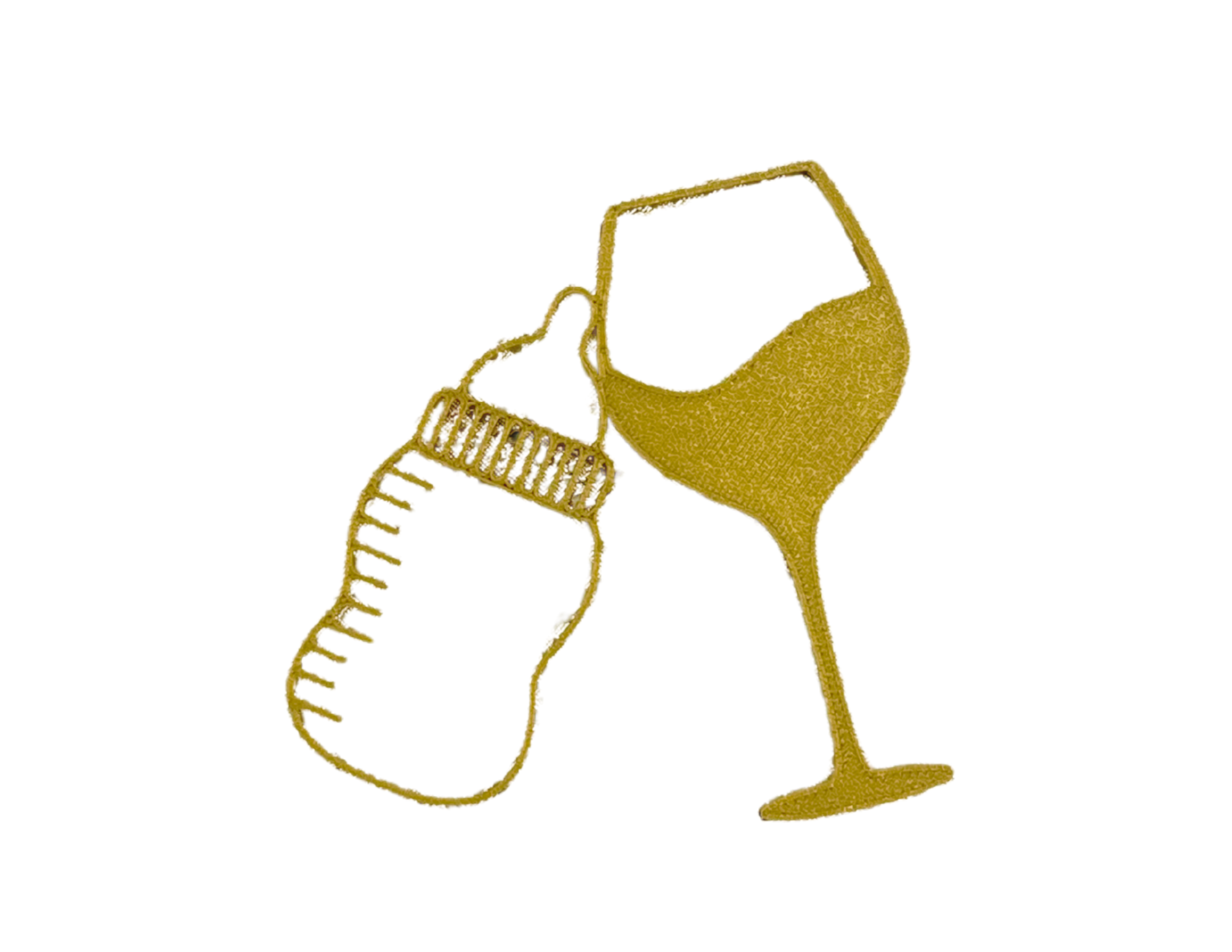 Topper BABY SHOWER boczny Chrzest Święty Dekoracja tortu Butelka kieliszek - CraftJoy