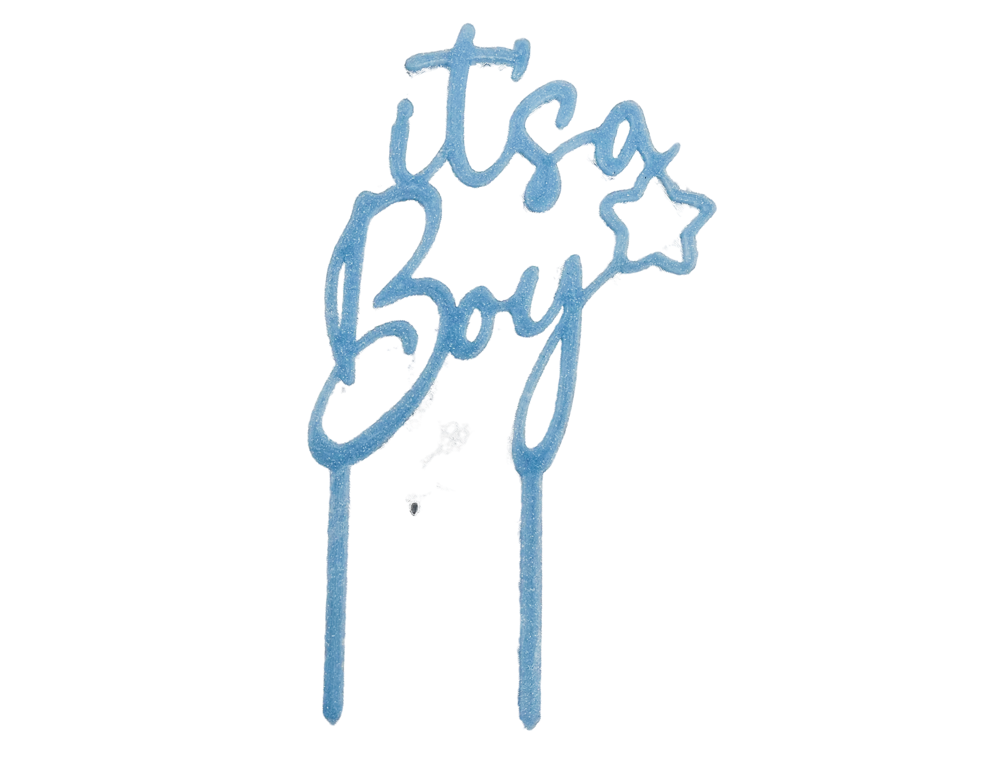 Topper BABY SHOWER na tort Gender Reveal • it's a Boy • Niebieski 20 cm - CraftJoy