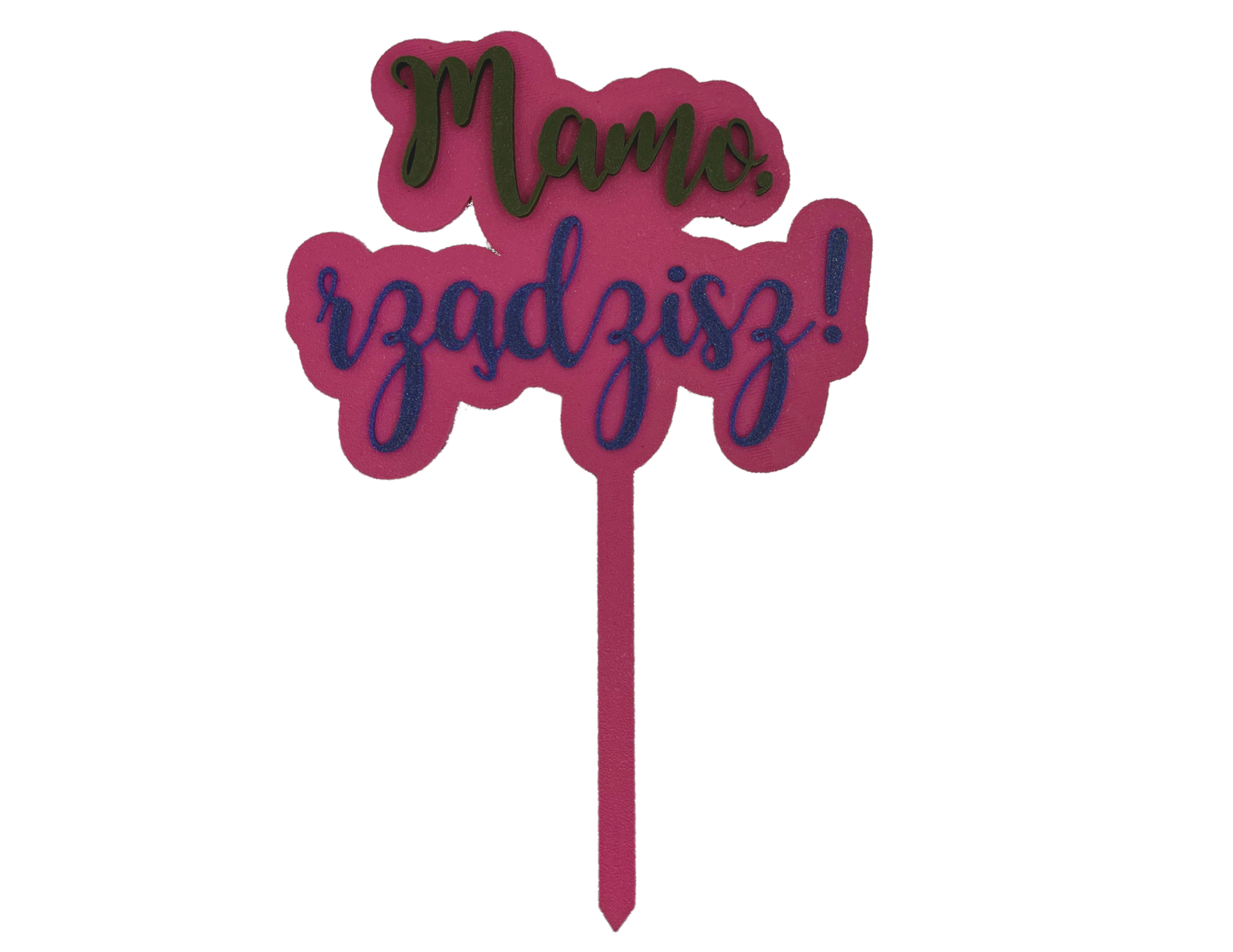 Topper Dzień Matki • Mamo, rządzisz Dzień Mamy złoty 3D kolory - CraftJoy