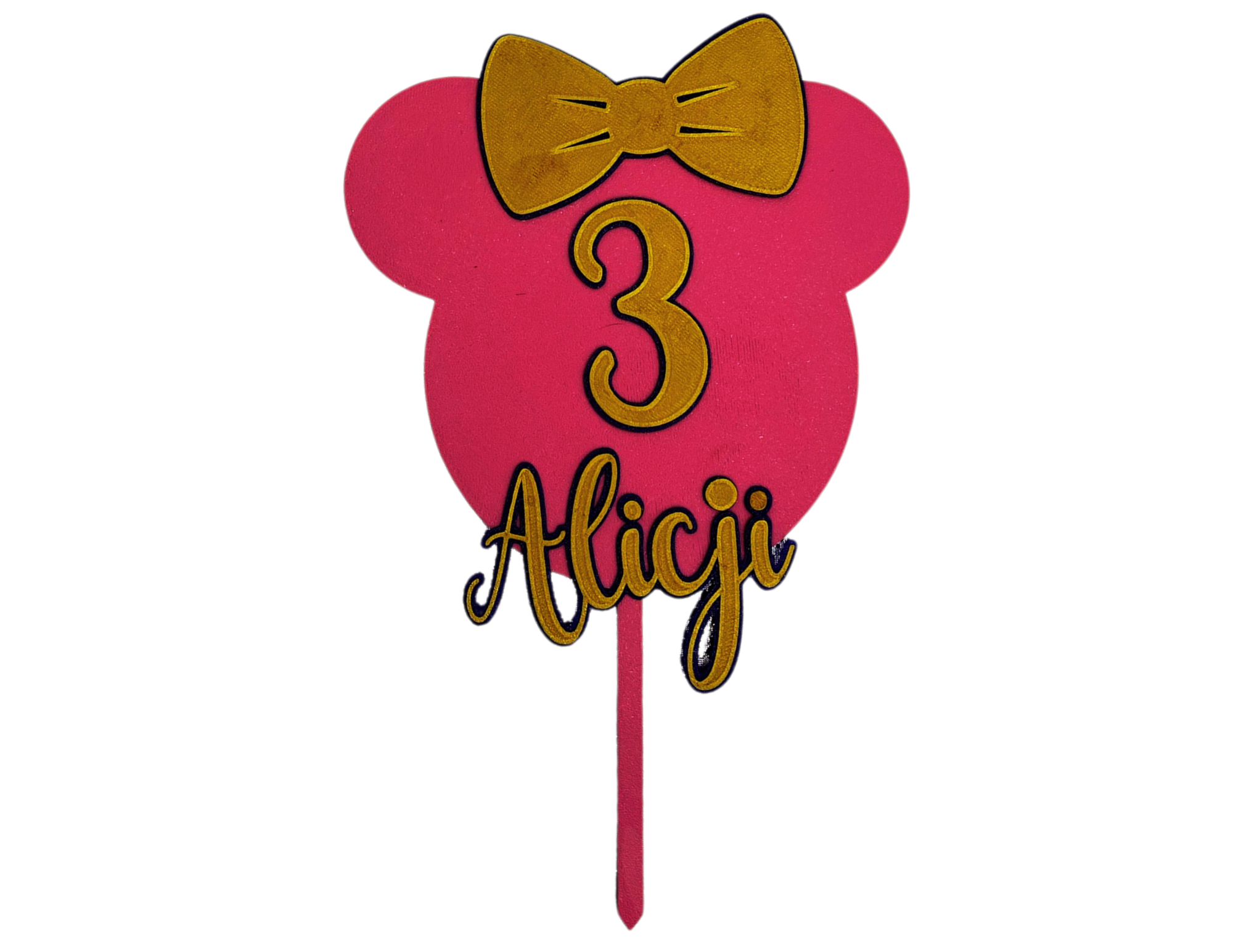 Topper na tort 🎂 dla małej księżniczki personalizacja cyfra urodzin WOW efekt ✨ - CraftJoy