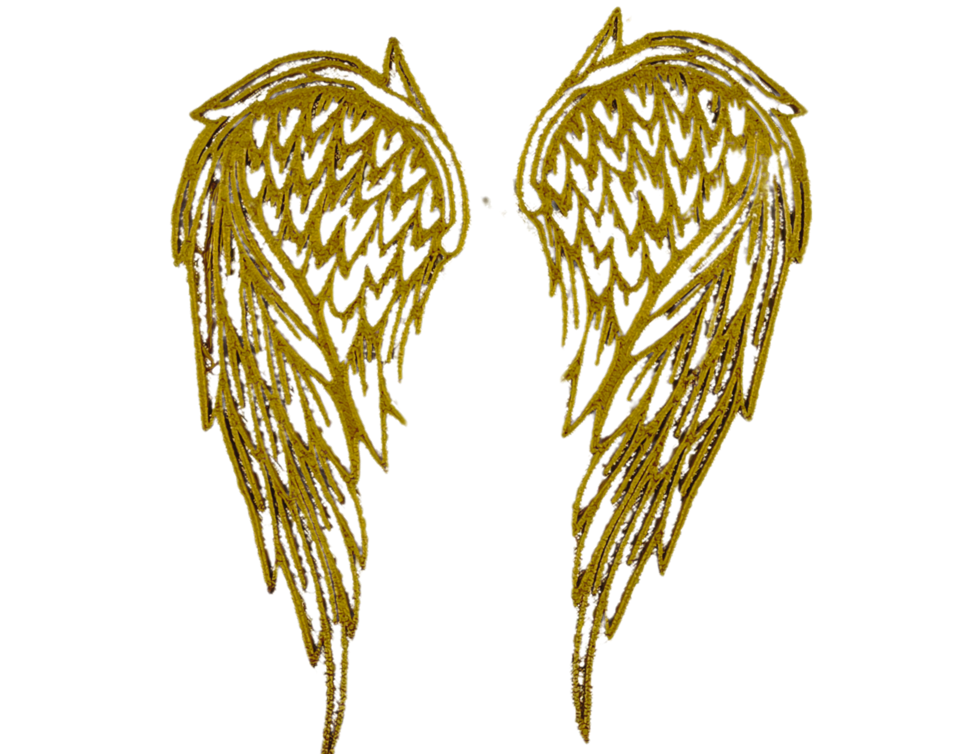 Topper boczny na Pierwszą Komunię Świętą Chrzest Święty Dekoracja tortu • Złoty, elegancki skrzydla 2 - CraftJoy