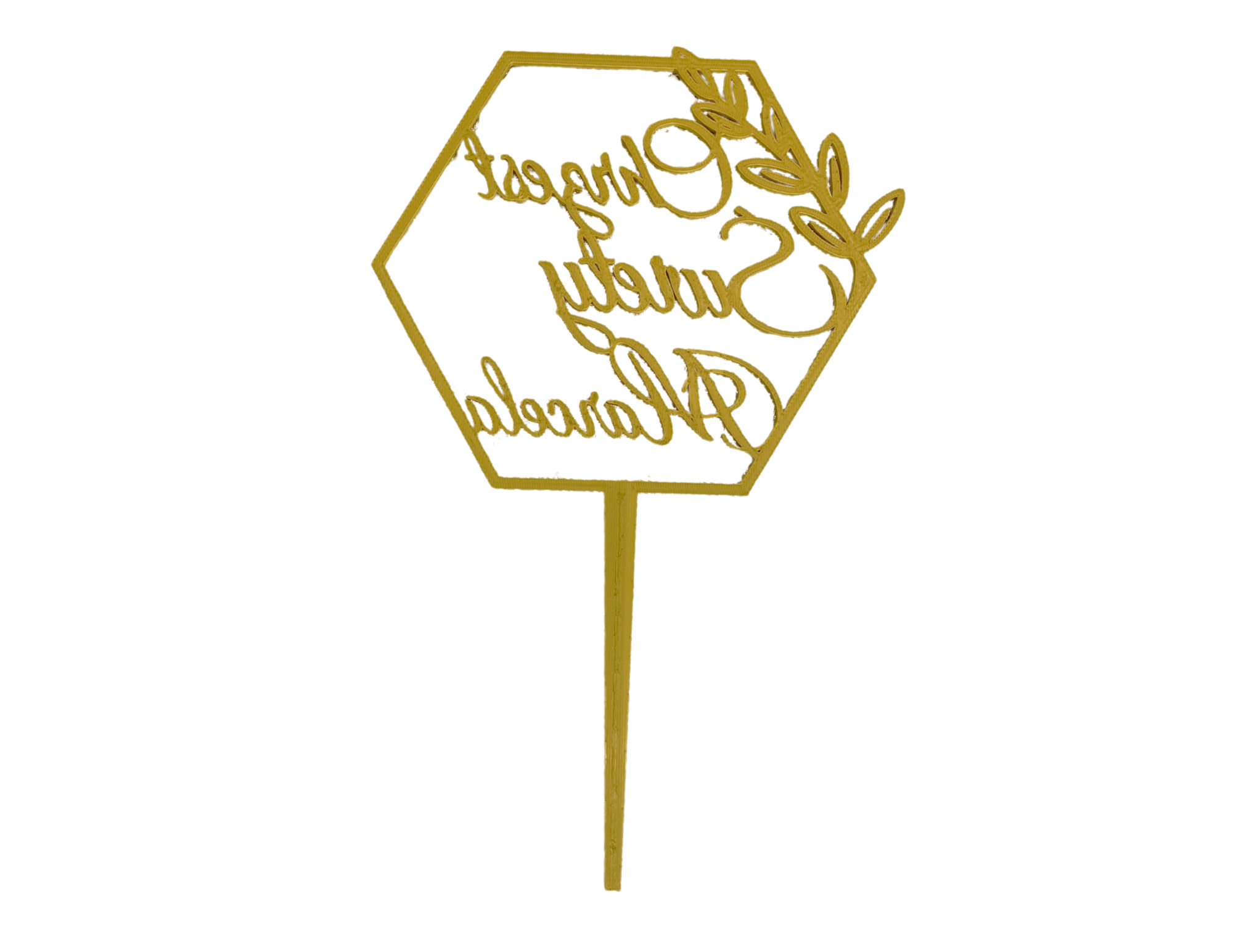 Topper na Chrzest Święty • Złoty z Imieniem • Elegancka Dekoracja Tortu w tym uroczystym dniu - zdjęcie 3