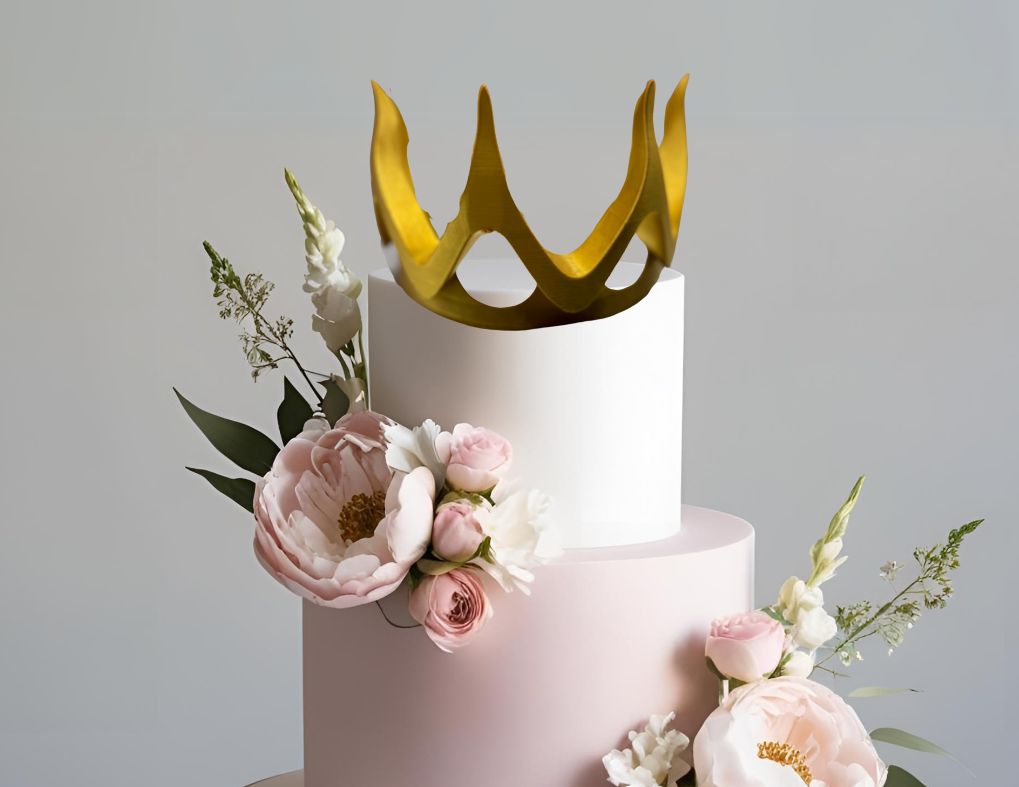 Topper na tort 🎂 dla księżniczki korona roczek 5 10 15 20 30 40  urodziny WOW efekt ✨ - zdjęcie 5