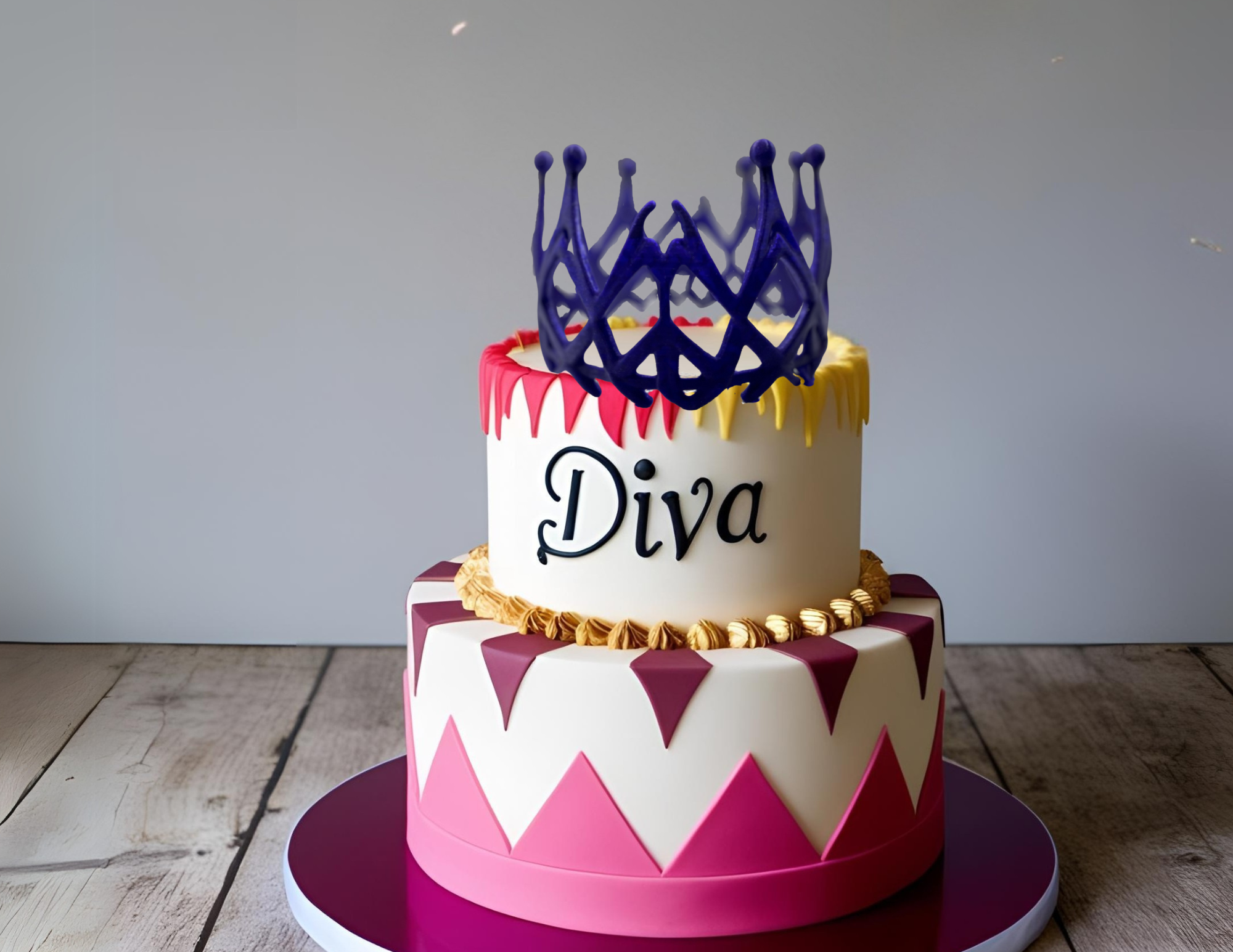 Topper na tort 🎂 dla księżniczki korona roczek 5 10 15 20 30 40  urodziny WOW efekt ✨ - zdjęcie 4