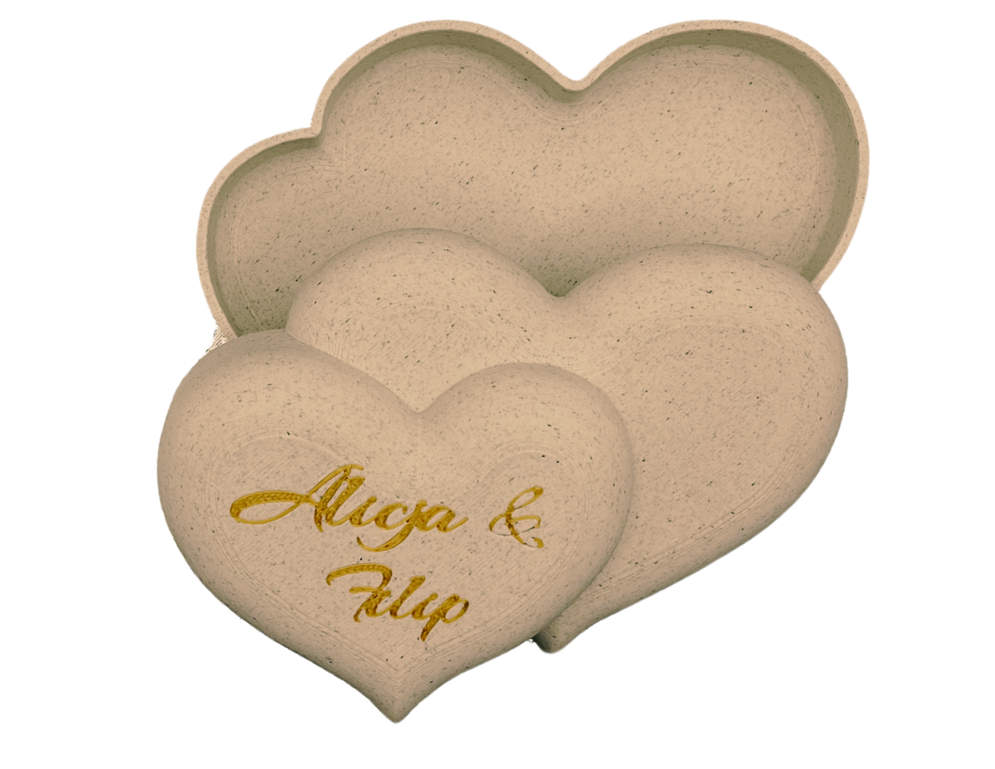 Pudełko na pieniądze prezent personalizowane serca WESELE ŚLUB imiona złote - zdjęcie 2