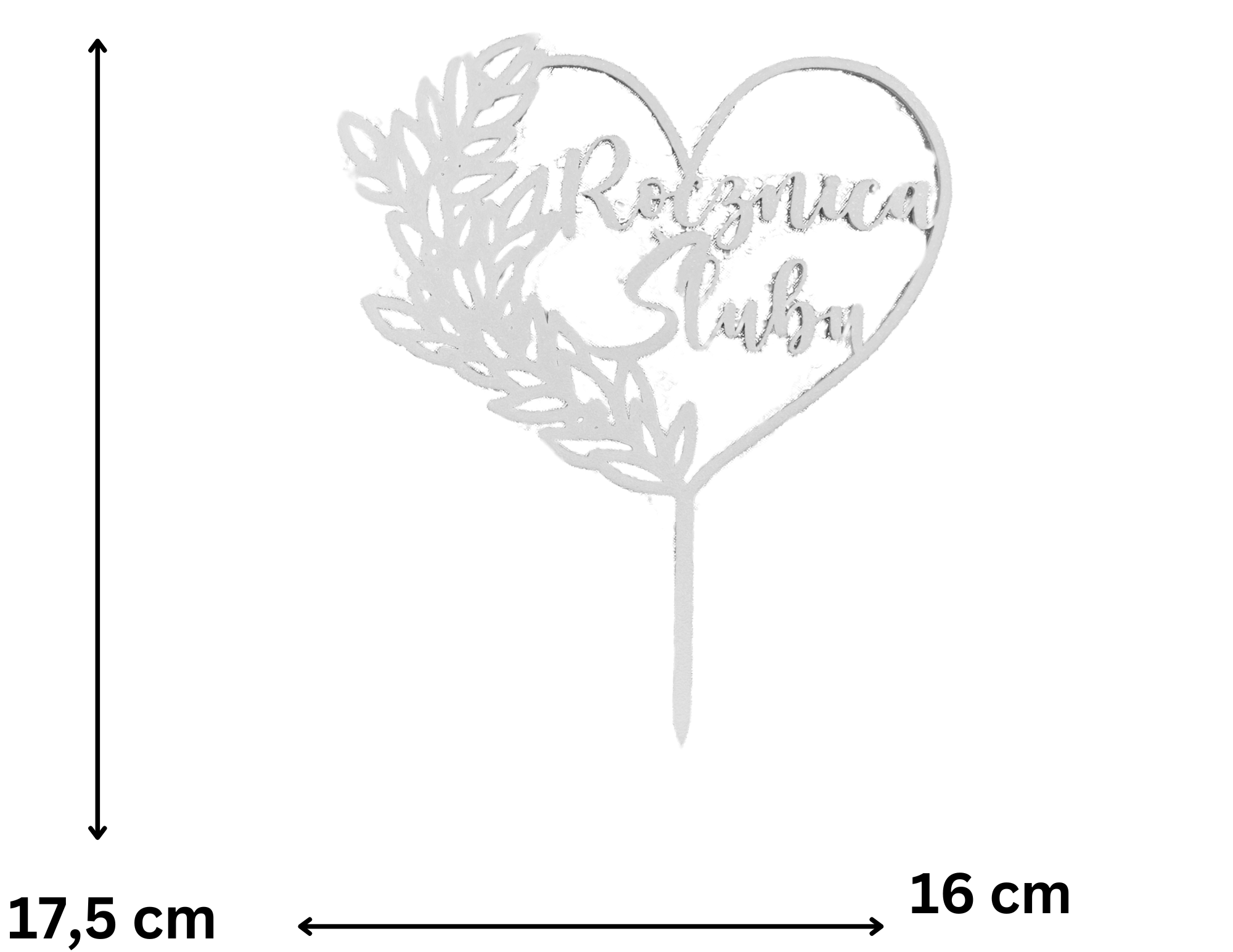 Topper biały dekor rocznica Ślubu ✨  Dekoracja na tort Wyjątkowa rocznica serce  - zdjęcie 2