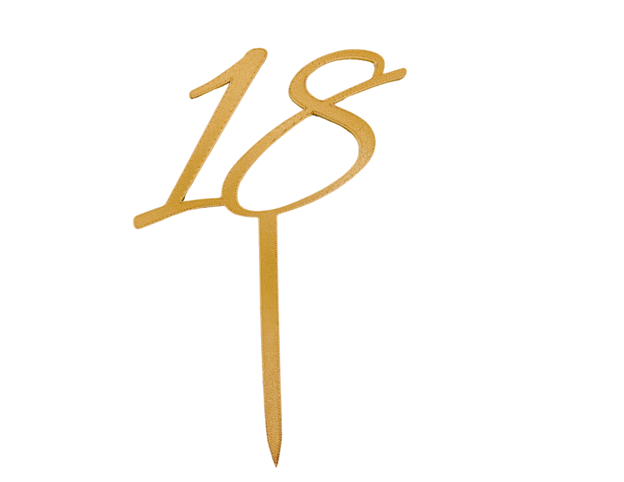 Topper urodziny liczba 18 lat PLA złoto srebro dekoracja urodziny 8-nastka - CraftJoy