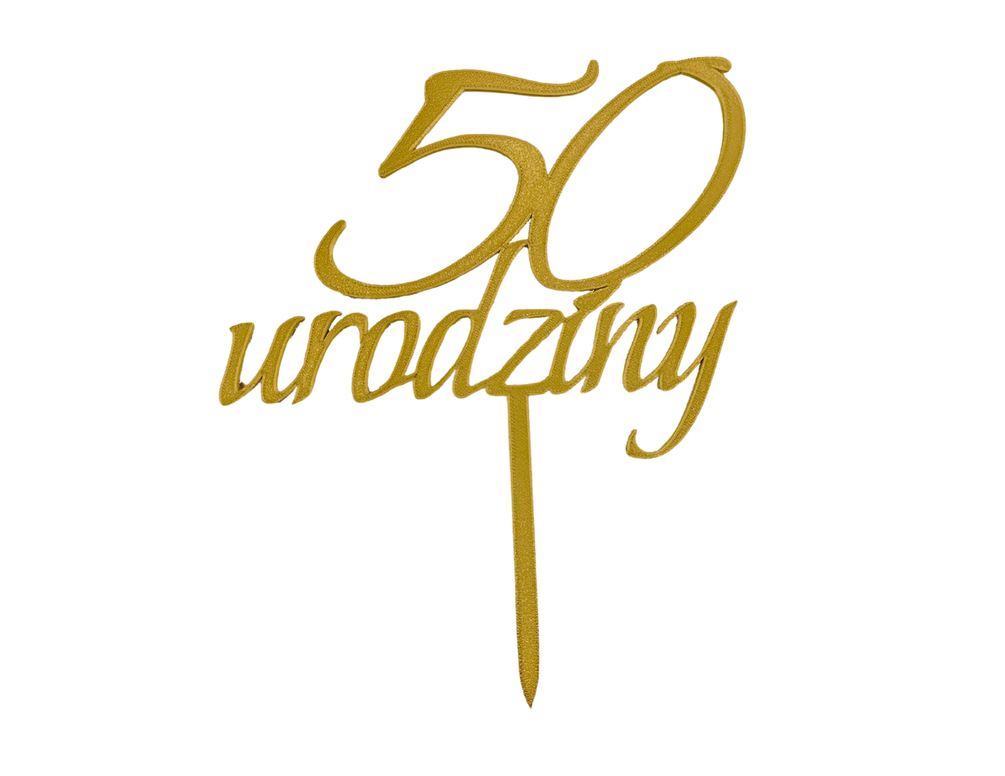 Topper urodziny 50 urodziny złoto srebro dekoracja urodziny  - CraftJoy