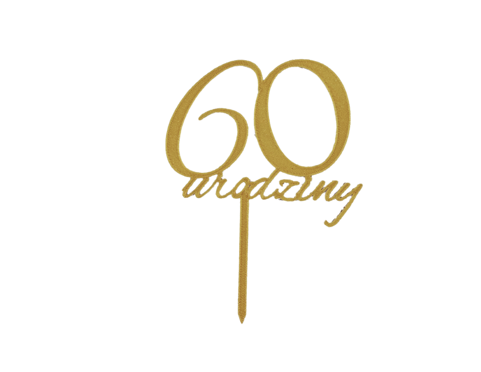 Topper urodziny liczba złoto srebro dekoracja urodziny 60 urodziny - CraftJoy
