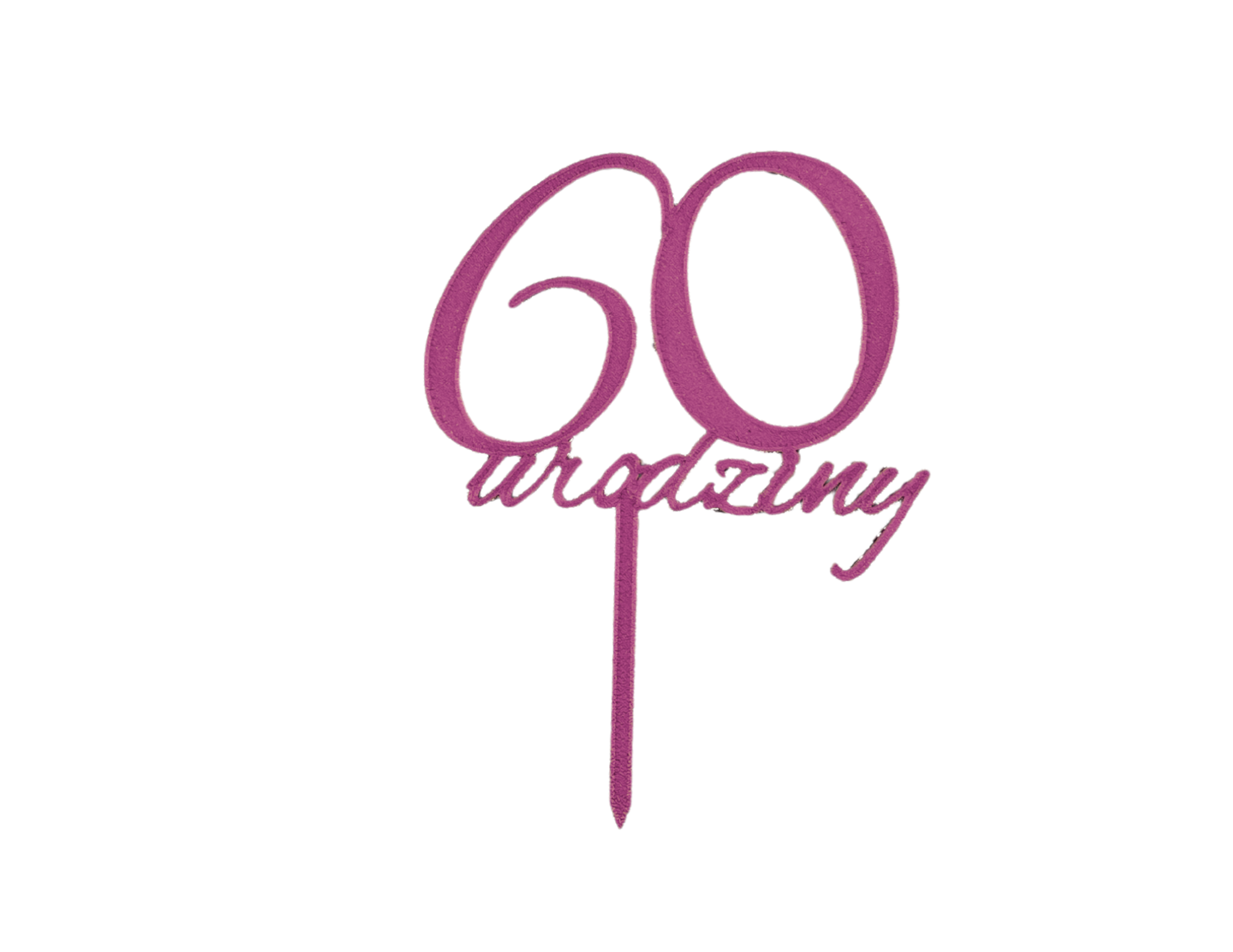 Topper urodziny liczba złoto srebro dekoracja urodziny 60 urodziny - zdjęcie 4