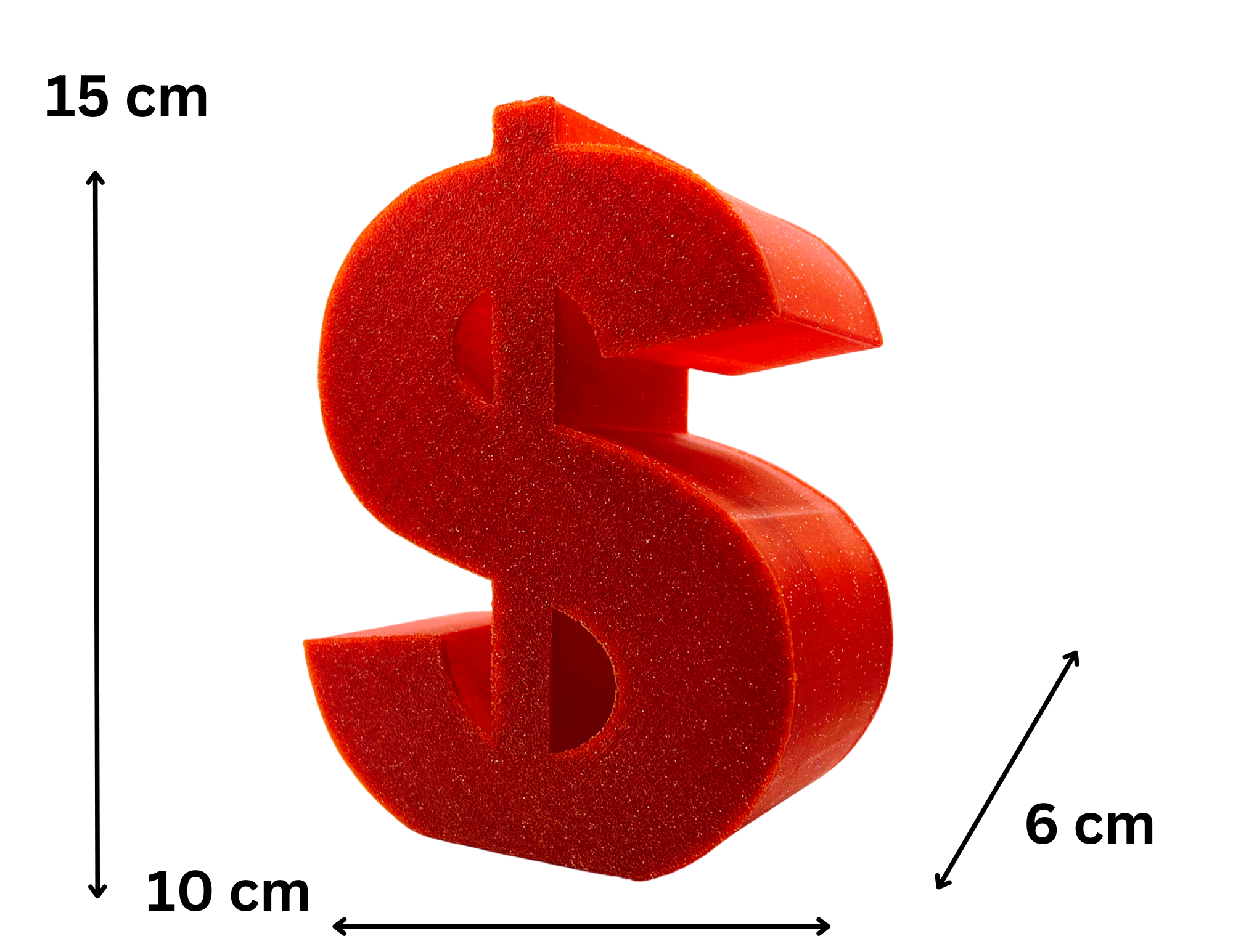 Prezent Dekoracyjna Skarbonka Dolar symbol bogactwa oszczędzania urodziny czerwony - zdjęcie 4
