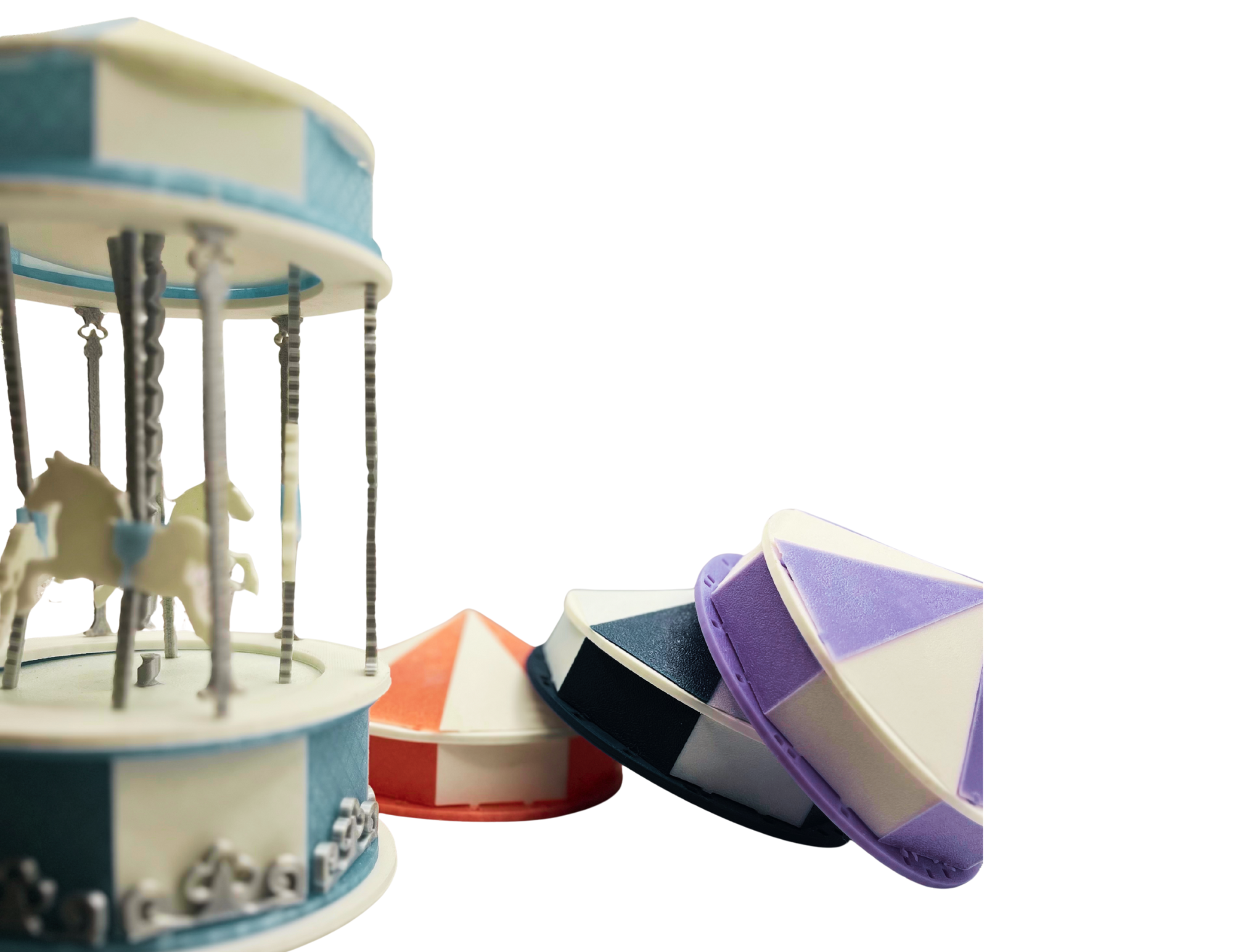 Dekoracyjna karuzela 3D na torcie idealna jako topper urodziny roczek - zdjęcie 6