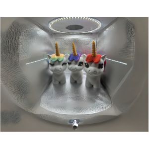 Dolarsowy brokatowo czerwony jednorożec skarbonka otwierany - zdjęcie 14