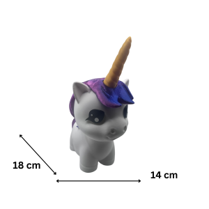 Skarbonka jednorożec o galaktyczno filoletowej grzywie magicznie różowa  - zdjęcie 3