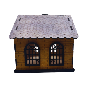 Skarbonka domek drewniany BANK piggy bank zdobiony  - zdjęcie 3