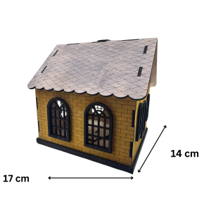 Skarbonka domek drewniany BANK piggy bank zdobiony  - zdjęcie 6