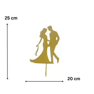 Just Married Topper rocznica ślubu para ślub złoty - zdjęcie 2