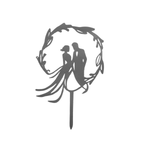 Topper rocznica ślubu para ślub czarny - zdjęcie 1