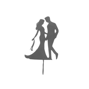 Just Married Topper rocznica ślubu para ślub czarny - zdjęcie 1