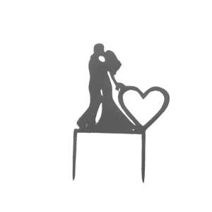 Ogromna Miłość Topper rocznica ślubu para ślub czarny - zdjęcie 1