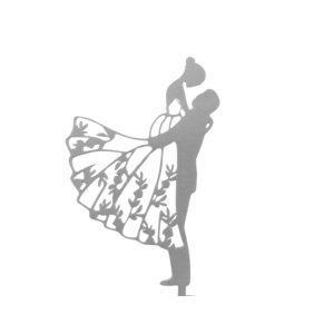 Taniec pary młodej topper rocznica ślubu para ślub czarny - zdjęcie 1