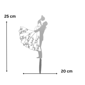 Taniec pary młodej topper rocznica ślubu para ślub czarny - zdjęcie 2