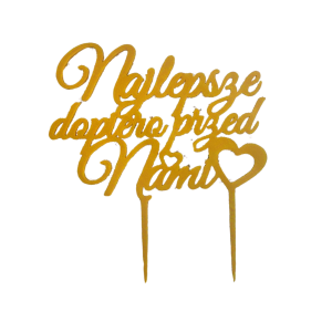 Topper ślubny „Najlepsze dopiero przed Nami” rocznica ślubu para ślub złoty  - zdjęcie 1