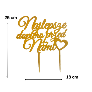 Topper ślubny „Najlepsze dopiero przed Nami” rocznica ślubu para ślub złoty  - zdjęcie 2