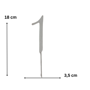 Topper urodzinowy cyfra 1 PLA złoto srebro dekoracja tortu topper roczek 18 - zdjęcie 1