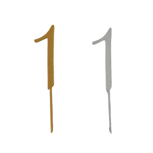 Topper urodzinowy cyfra 1 PLA złoto srebro dekoracja tortu topper roczek 18 - zdjęcie 2