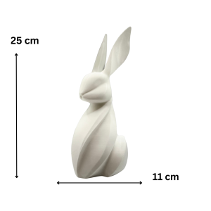 🐇 Zajączek wielkanocny designerski dekoracja 3D nowoczesny figurka prezent - zdjęcie 3